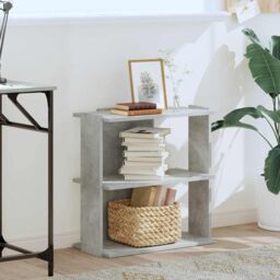 Berkfield Home Bookcase 3-Tier Concrete Grey 60x30x60 cm Engineered Wood - Size: 60 x 30 x 60 cm - thumbnail 3