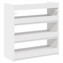 Berkfield Home Shoe Rack White 60x25x62 cm Engineered Wood - Size: 60 x 25 x 62 cm - thumbnail 6