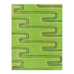 "Artery8 Green Red Line Textile Pattern Japan Wall Art Print Furuya Korin - Size: W12"" x H16""" - thumbnail 1