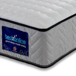Bedzonline E-Comfort Hydro Sprung 2FT6 Mattress - with Premium Comfort & Cool Breathable Design in Grey - Size: Small Single