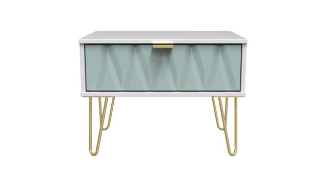 Ready Assembled 2 U Dallas 1 Drawer Wide Side Table (Ready Assembled) in Duck Egg Blue - image 1