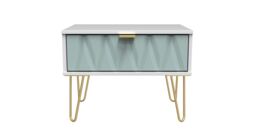 Ready Assembled 2 U Dallas 1 Drawer Wide Side Table (Ready Assembled) in Duck Egg Blue