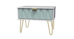 Ready Assembled 2 U Dallas 1 Drawer Wide Side Table (Ready Assembled) in Duck Egg Blue - thumbnail 3