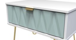Ready Assembled 2 U Dallas 1 Drawer Wide Side Table (Ready Assembled) in Duck Egg Blue - thumbnail 4