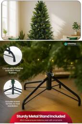 Neel Blue Green Pine Xmas Tree, Artificial Christmas Tree with Warm White LEDs - Size: 4ft - thumbnail 4