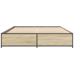 Berkfield Home Bed Frame without Mattress Sonoma Oak 120x190 cm Small Double in Brown - thumbnail 4