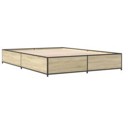 Berkfield Home Bed Frame without Mattress Sonoma Oak 120x190 cm Small Double in Brown - thumbnail 3