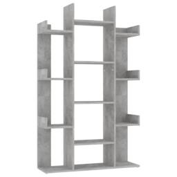 Berkfield Home Full Book Cabinet Concrete Grey 86x25.5x140 cm Engineered Wood - thumbnail 3