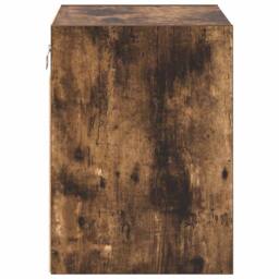 Berkfield Home Garage Wall Cabinet Smoked Oak Engineered Wood in Brown - thumbnail 7