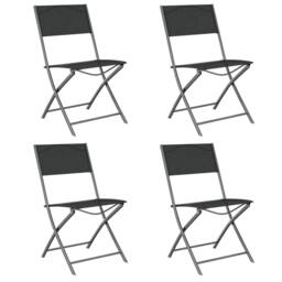 Berkfield Home 5 Piece Garden Dining Set Grey & Black - thumbnail 4