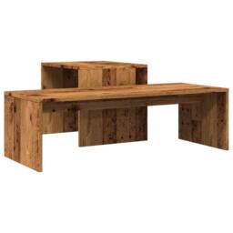Berkfield Home Durable Coffee Table Old Wood 100x48x40 cm Engineered Wood in Brown - Size: 100 x 48 x 40 cm - thumbnail 7