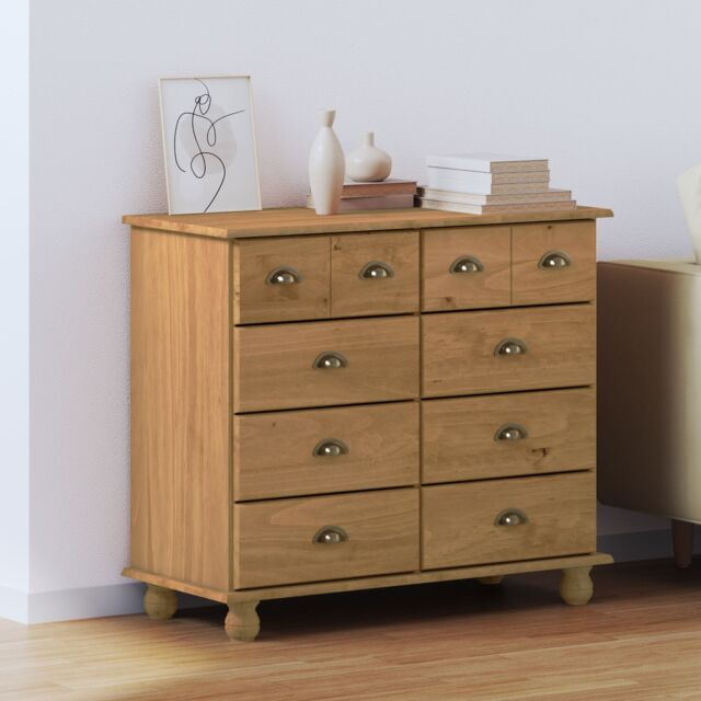 Berkfield Home Chest of Drawers 'ASKIM'Honey Brown 91x40x79 cm Solid Wood Pine - Size: 91 x 40 x 79 cm - image 1