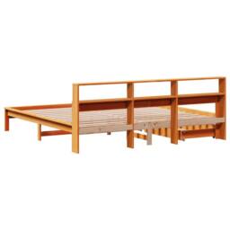 Berkfield Home Bookcase Bed without Mattress Wax Brown 180x200 cm Super King Solid Wood Pine - thumbnail 6