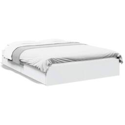 Berkfield Home Modern Bed Frame with Drawers without Mattress White 120x200 cm - Size: Small Double - thumbnail 3