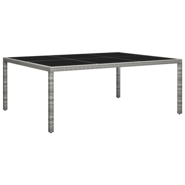 Berkfield Home Outdoor Dining Table Grey 200x150x74 cm Poly Rattan - Size: 200 x 150 x 74 cm - image 1