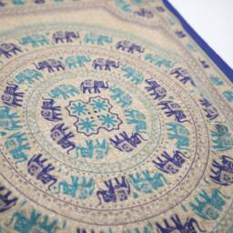 KDMD Elephant Mandala Wall Hanging & Beach Spread in Blues in Blue - thumbnail 2