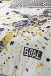 Bedlam 'Goal' Reversible Duvet Cover Set in Gold - Size: Double - thumbnail 3