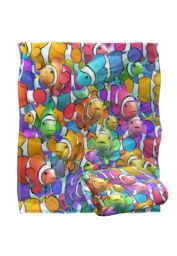 JQ Licensing Royce Mcclure Clown Fish Clown School Pattern Silky Touch Super Soft Throw Blanket 152 X 127 cm in White - thumbnail 2