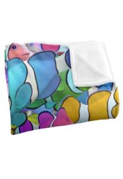 JQ Licensing Royce Mcclure Clown Fish Clown School Pattern Silky Touch Super Soft Throw Blanket 152 X 127 cm in White - thumbnail 3