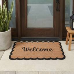 Garden Greatness Scalloped Edge Welcome Mat in Beige - Size: 45 cm x 75 cm - thumbnail 2