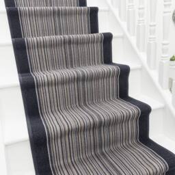 runrug Stair Runner Carpet - Durable, Non-Slip, 5.4mm - 'Carnaby' in Dark Grey - Size: 80 cm x 450 cm - thumbnail 1