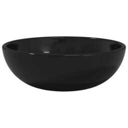 Berkfield Home Basin Tempered Glass 35x12 cm Black