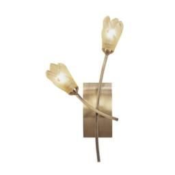 Netlighting Pietra Wall Lamp Switched 2 Light G9 Antique Brass in Bronze