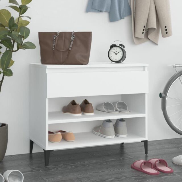 Berkfield Home Shoe Cabinet White 70x36x60 cm Engineered Wood - Size: 70 x 36 x 60 cm - image 1