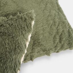 OHS 2 Pack Soft Cosy Cable Knit Design Decorative Square Cushion Covers in Green - Size: 45 cm x 45 cm - thumbnail 3