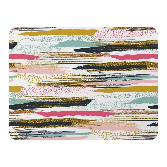 Benjamin Tate Design Coloured Stripes & Spots Blanket in Natural - Size: 120 cm x 150 cm - image 1