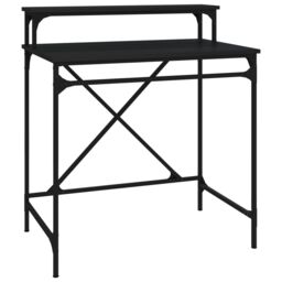Berkfield Home Desk Black 80x50x90 cm Engineered Wood & Iron - Size: 80 x 50 x 90 cm - thumbnail 2
