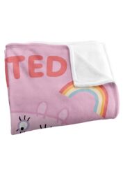 "Hasbro Peppa Pig Promoted To Big Sister Silky Touch Blanket 50"" x 60"" in White" - thumbnail 3