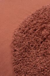 Furn Radian Semi Circle Tufted Cotton Tasselled Cushion in Red - Size: 45 cm x 45 cm - thumbnail 4