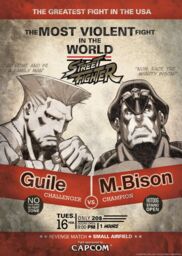 Street Fighter Limited Edition A3 Numbered Art Print: Guile vs M.Bison - thumbnail 1
