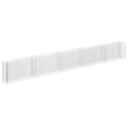 Berkfield Home Gabion Raised Bed Galvanised Steel 450x30x60 cm in Silver - Size: 450 x 30 x 60 cm - thumbnail 2
