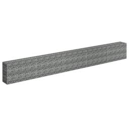Berkfield Home Gabion Raised Bed Galvanised Steel 450x30x60 cm in Silver - Size: 450 x 30 x 60 cm - thumbnail 3