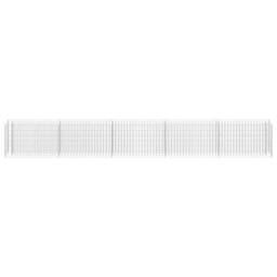 Berkfield Home Gabion Raised Bed Galvanised Steel 450x30x60 cm in Silver - Size: 450 x 30 x 60 cm - thumbnail 4