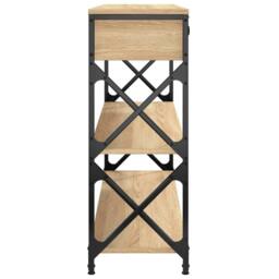 Berkfield Home Decorative Console Table Sonoma Oak 100x28x75 cm Engineered Wood in Light Tan - Size: 100 x 28 x 75 cm - thumbnail 7