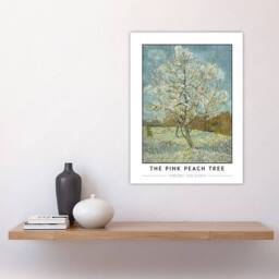 "Artery8 Van Gogh The Pink Peach Tree Souvenir de Mauve Wall Art Print in Blue - Size: W24"" x H32""" - thumbnail 4