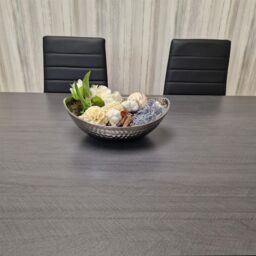 KOSY KOALA Dining Table & 4 Chairs Black Dark Grey 4 Black Leather Chairs Wood Dining Set Furniture in Brown - thumbnail 5