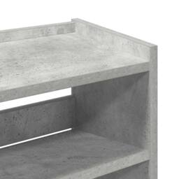 Berkfield Home Shoe Rack Concrete Grey 60x25x81 cm Engineered Wood - Size: 60 x 25 x 81 cm - thumbnail 7