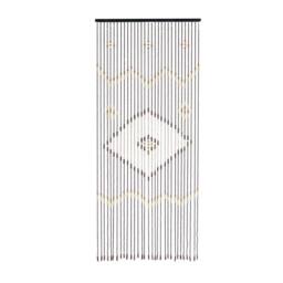 Nordara Natural Wooden Beaded Door Curtain 31 Lines 90*208CM in Brown