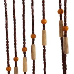 Nordara Natural Wooden Beaded Door Curtain 31 Lines 90*208CM in Brown - thumbnail 4