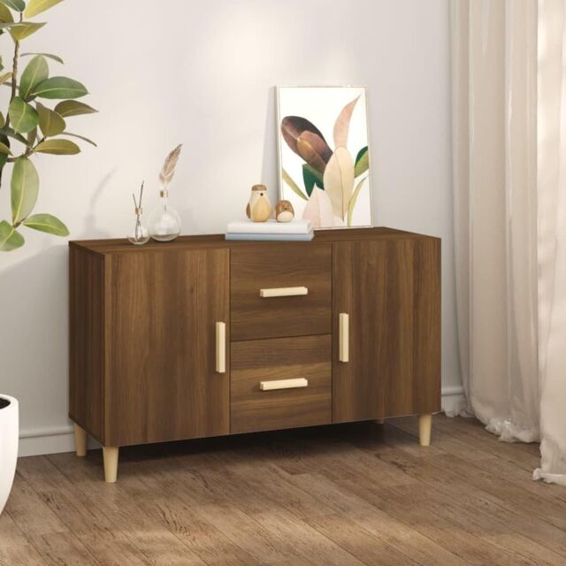 Sideboard Brown Oak 100x36x60 cm Engineered Wood - image 1