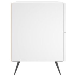 Berkfield Home Bedside Cabinet White 40x35x47.5 cm Engineered Wood - thumbnail 5