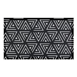 Artsy Mats Black Geometric Triangles Indoor & Outdoor Doormat - 70x40cm - Size: 40 cm x 70 cm - thumbnail 2