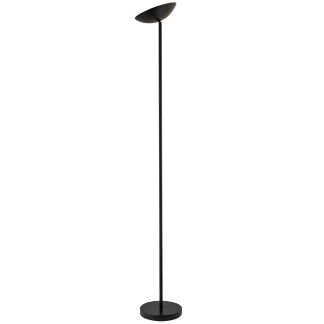 Happy Homewares Modern LED Uplighter Metal Floor Lamp with Memory Dimmer Button in Black - image 1