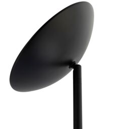 Happy Homewares Modern LED Uplighter Metal Floor Lamp with Memory Dimmer Button in Black - thumbnail 5