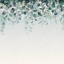 Superfresco Easy Botanical Cascade Duck Egg Print To Order 3m x 2.8m Mural in Blue - thumbnail 2