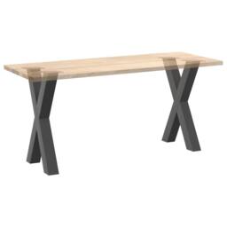 Berkfield Home Modern Dining Table Legs X-Shaped 2 pcs Anthracite 50x(72-73) cm Steel in Charcoal - thumbnail 8